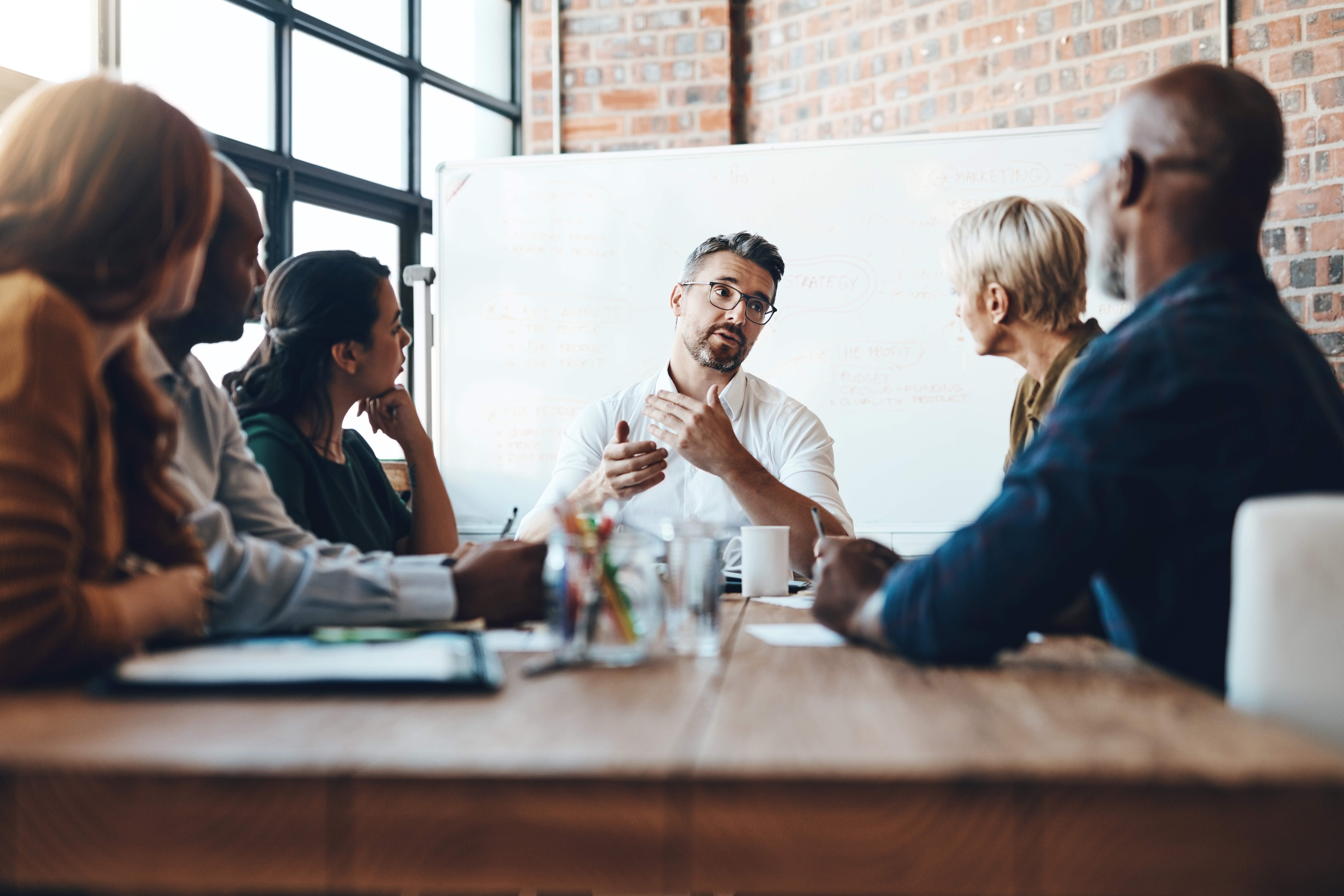 Productive business meeting